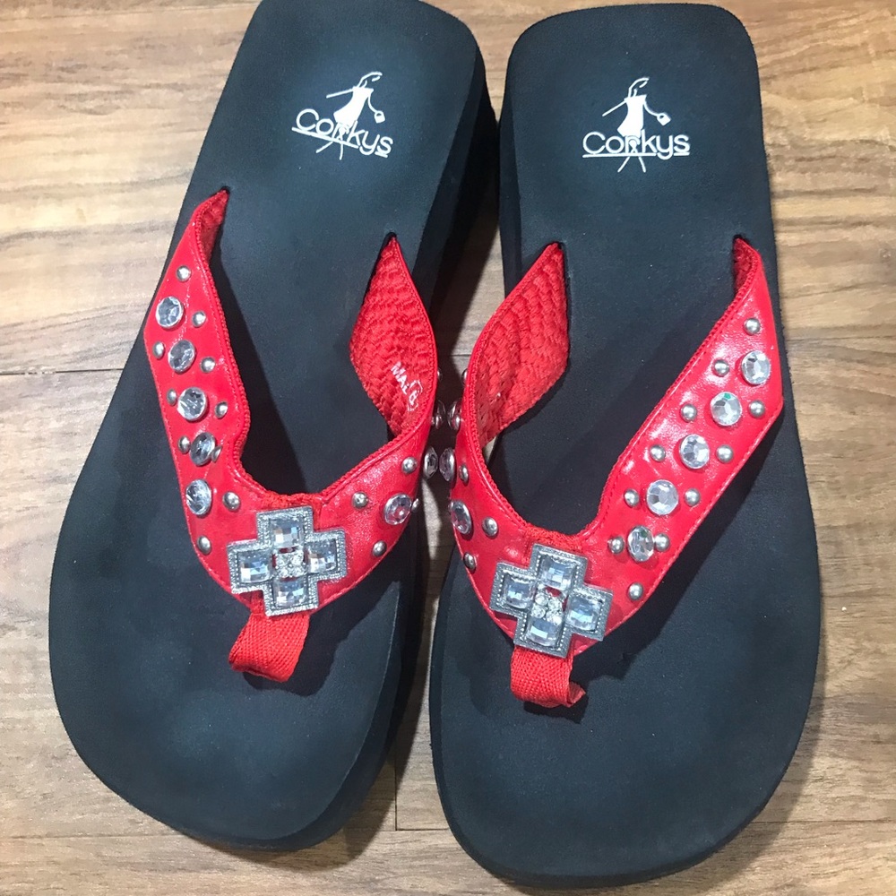 Women’s size 8 Corky flip flops
